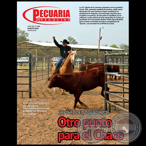 PECUARIA & NEGOCIOS - AÑO 13 NÚMERO 145 - REVISTA AGOSTO 2016 - PARAGUAY